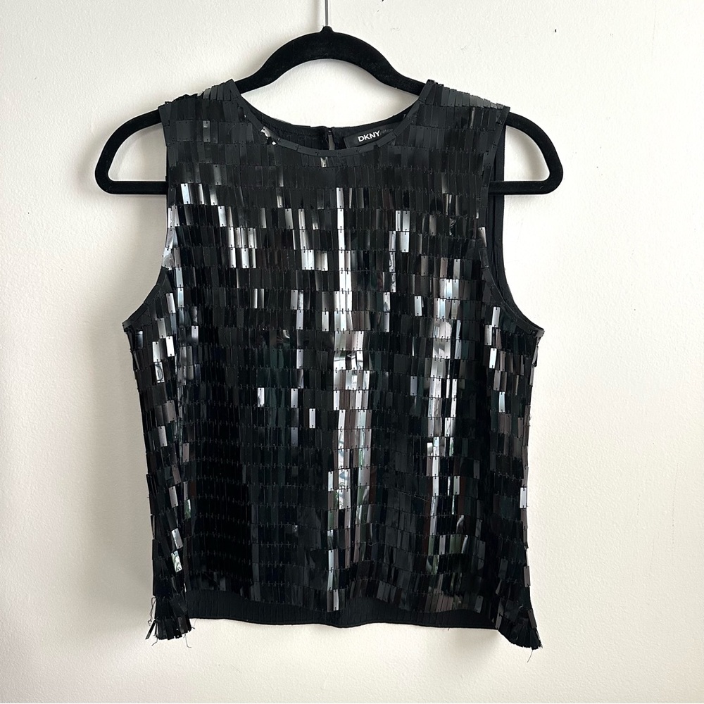 DKNY • 100% Silk Sequined Tank‎ Top